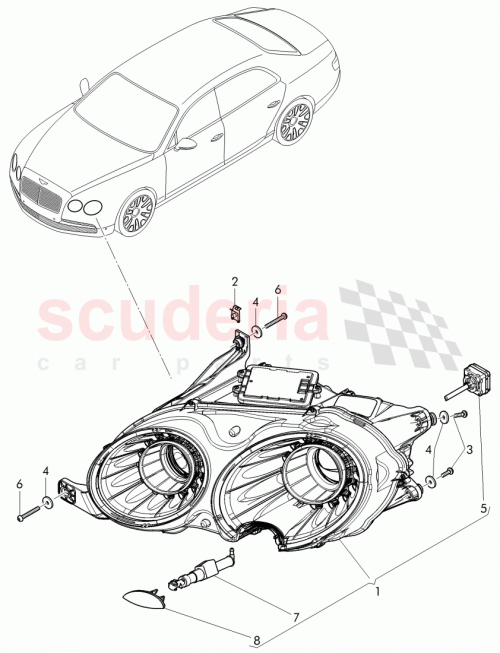 Part Diagram for Bentley 4W1 941 015 H