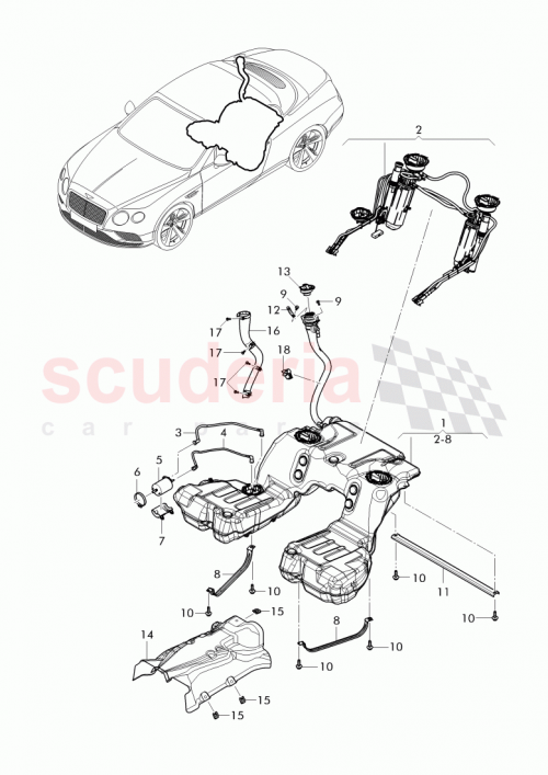 Part Diagram for Bentley 3W7201021AC