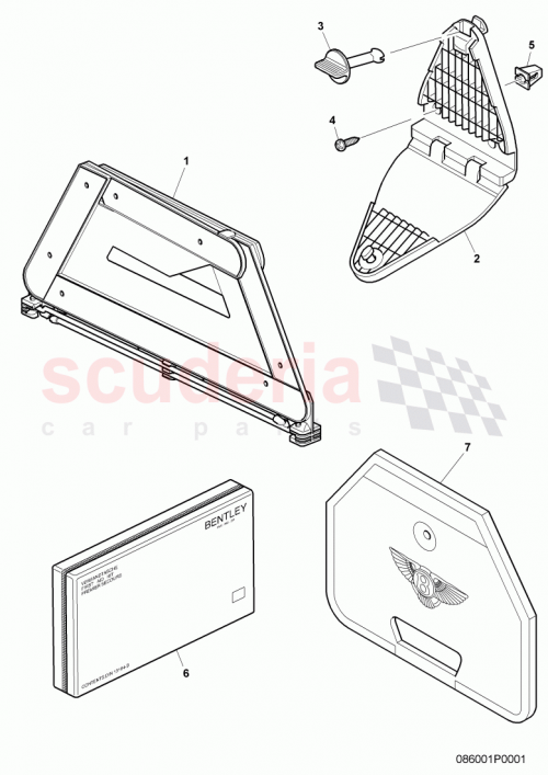 Part Diagram for Bentley 3W0860251