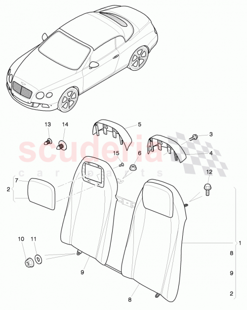 Part Diagram for Bentley 3W7 885 806 N