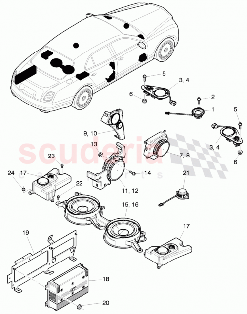 Part Diagram for Bentley 3Y0 035 398 C