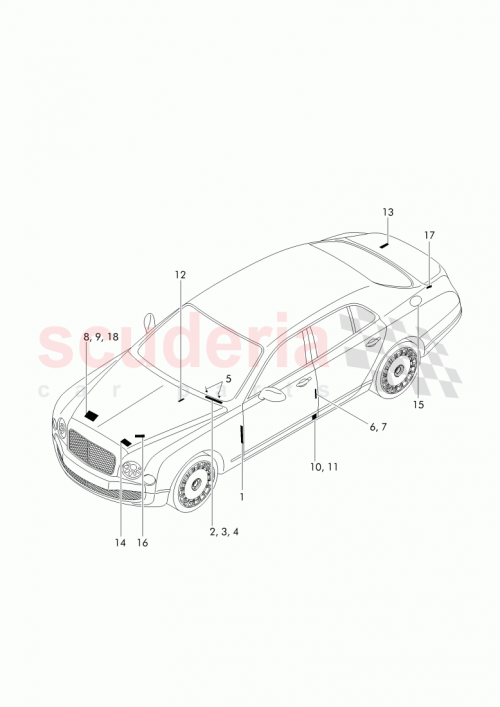 Part Diagram for Bentley 3Y0 010 772 M