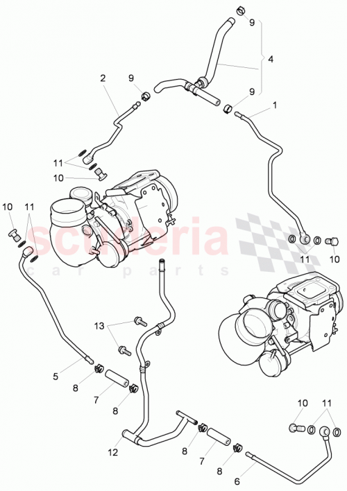 Part Diagram for Bentley 07V121397B