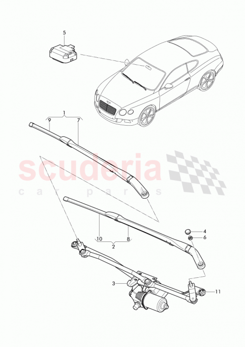 Part Diagram for Bentley 5N0 955 205