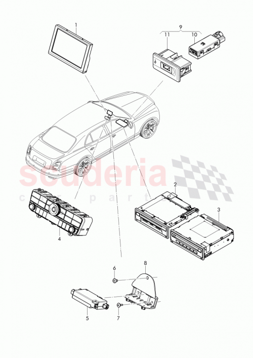 Part Diagram for Bentley 5G0 035 953 B