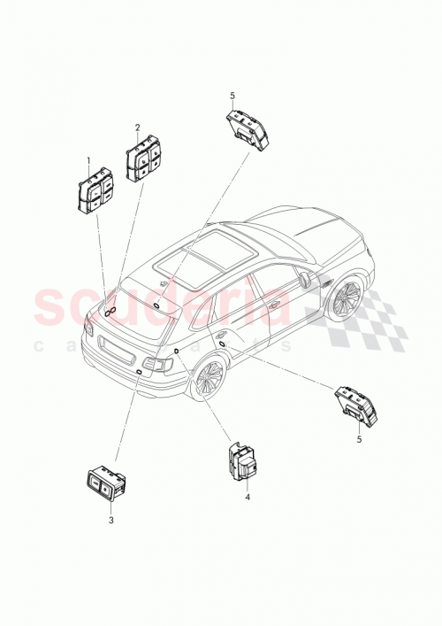 Part Diagram for Bentley 4G0959831D