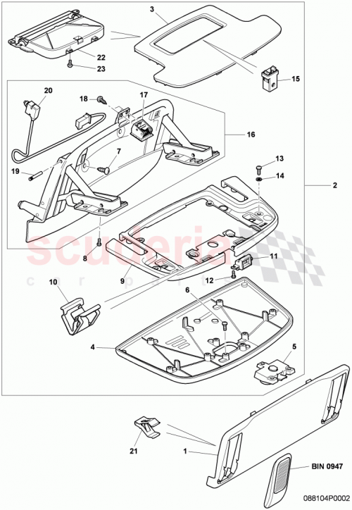 Part Diagram for Bentley 3W5861779B