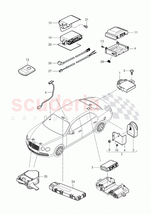 Part Diagram for Bentley 3D0 959 933 Q