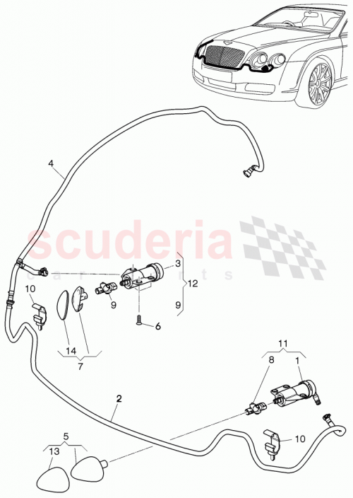 Part Diagram for Bentley 3W5955101C
