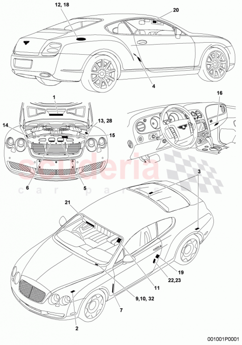 Part Diagram for Bentley 3W8 010 372 N