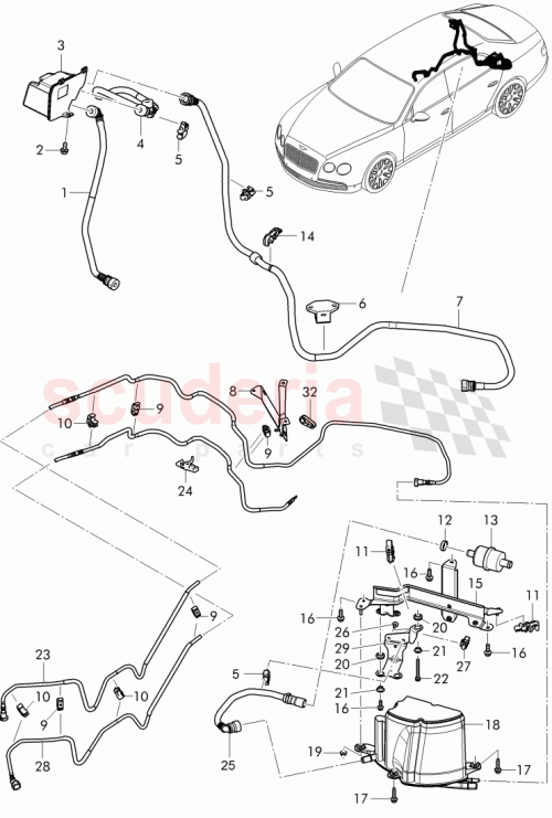 Part Diagram for Bentley 3W0 201 993 G