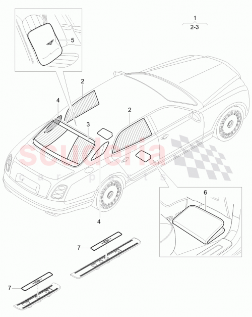 Part Diagram for Bentley 3Y5 861 323 G