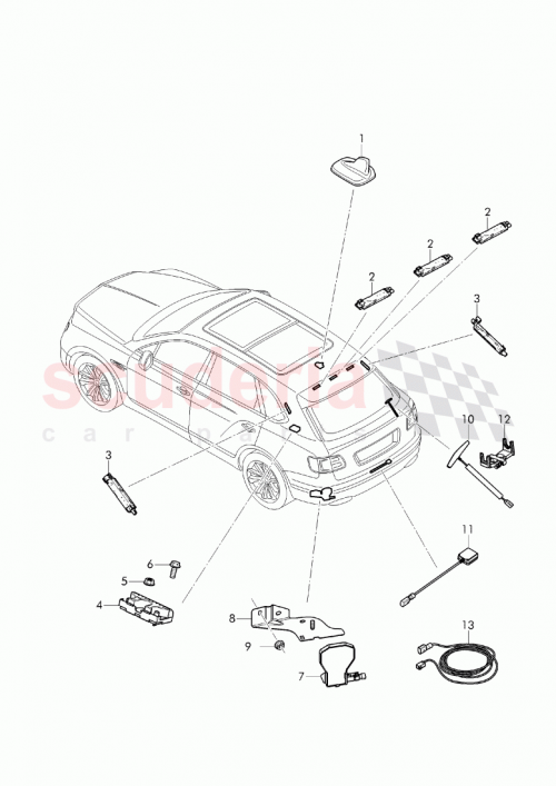 Part Diagram for Bentley 4M0 035 225 E