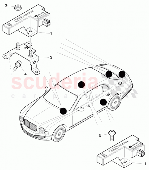 Part Diagram for Bentley 3Y0 919 909 B