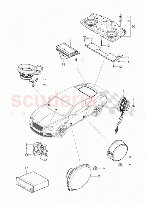 Part Diagram for Bentley 3W0 857 897
