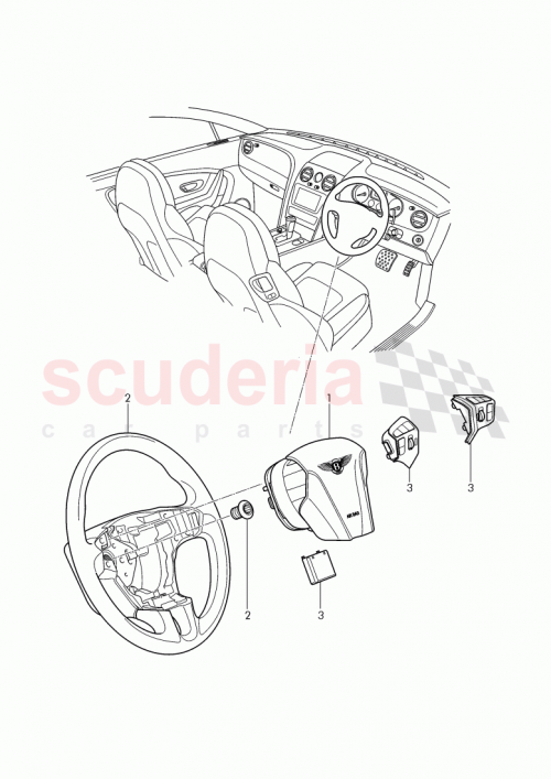 Part Diagram for Bentley 3W0 880 206 H