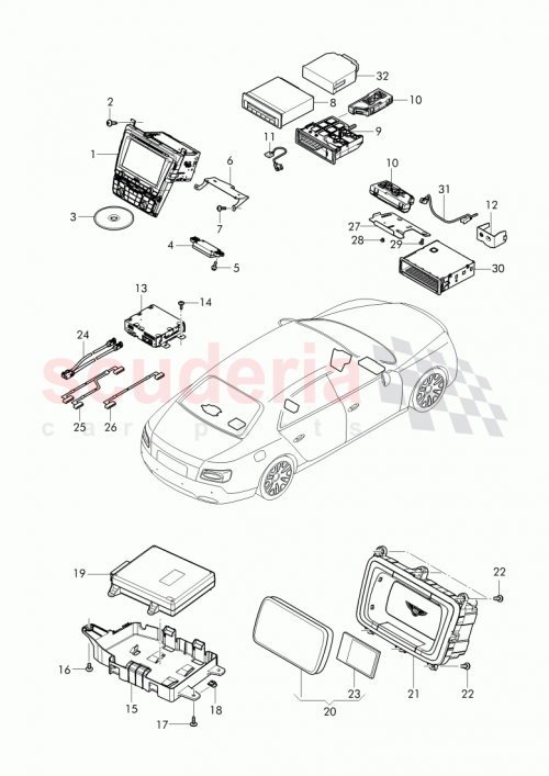 Part Diagram for Bentley 3W0 919 129 G