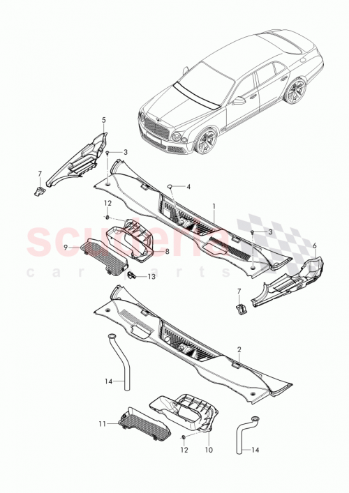 Part Diagram for Bentley 3Y2819416A