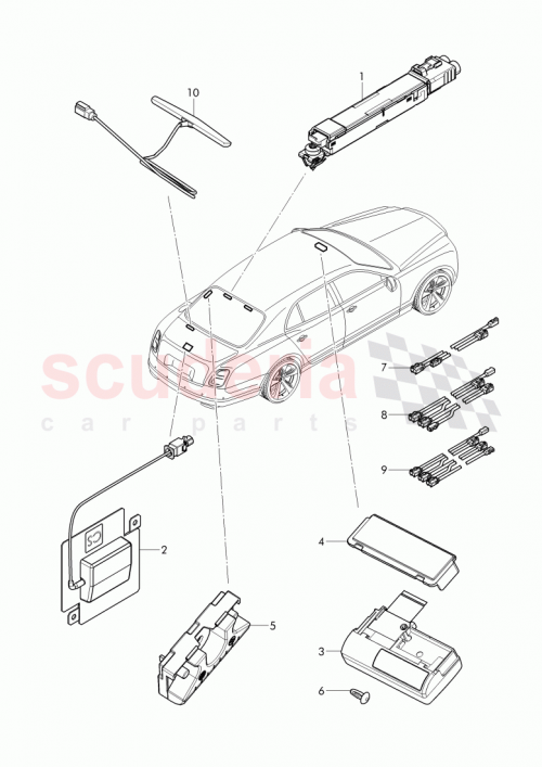 Part Diagram for Bentley 3Y0 971 086 A