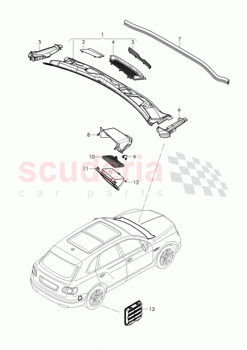 Part Diagram for Bentley 4H0907658C