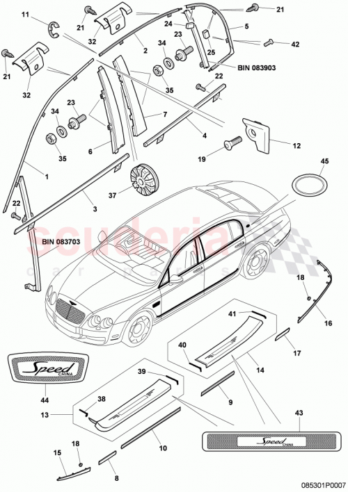 Part Diagram for Bentley 3W8853714F
