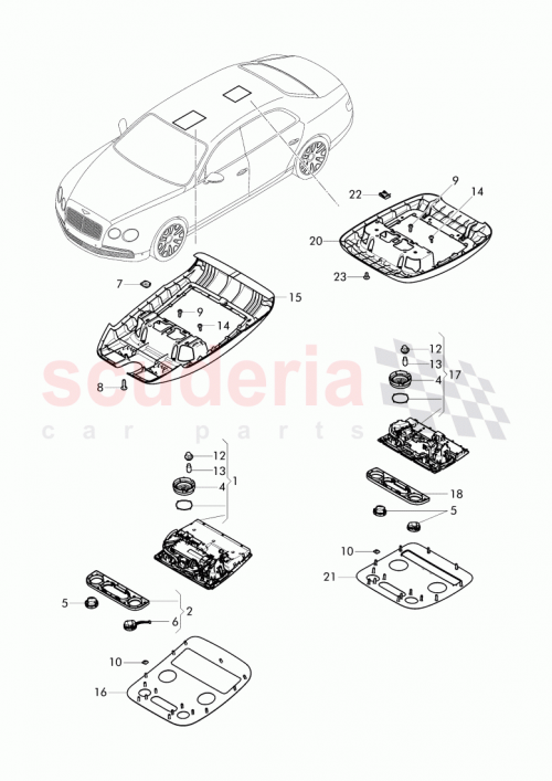 Part Diagram for Bentley 3W5 959 527 BC