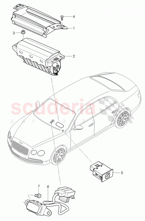 Part Diagram for Bentley 3W0919234