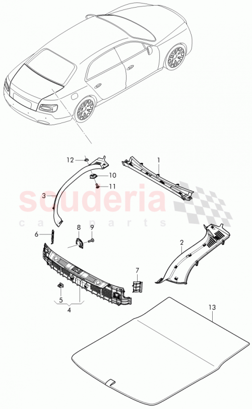 Part Diagram for Bentley 1K0 864 203 D