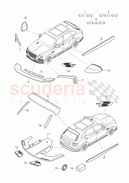 Part Diagram for Bentley 36A 071 109