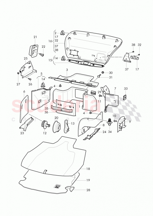 Part Diagram for Bentley 3W7 863 463 K