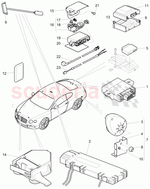 Part Diagram for Bentley 3W2 998 401