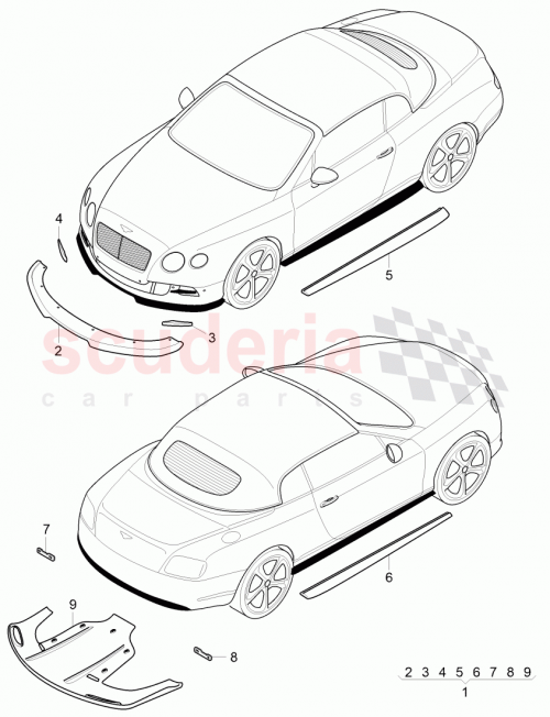 Part Diagram for Bentley 3W7 071 600 B