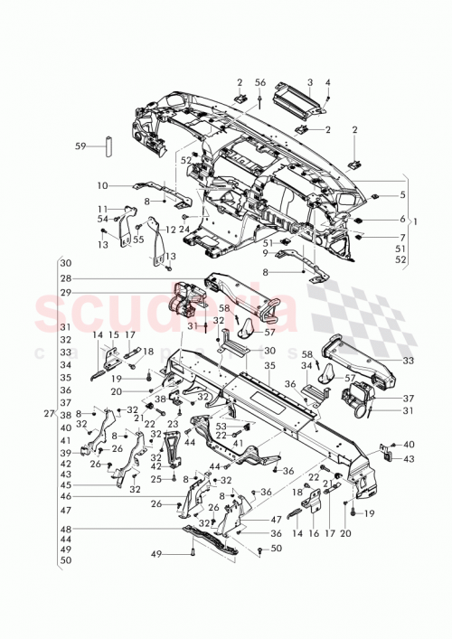 Part Diagram for Bentley 3W0857954