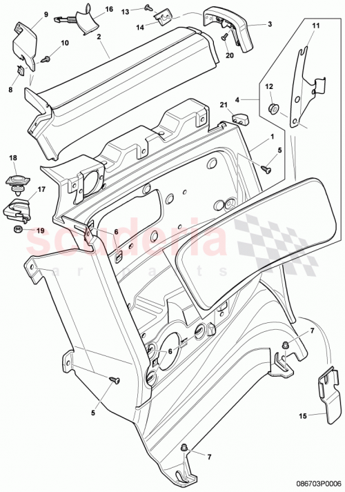 Part Diagram for Bentley 3W0867729B
