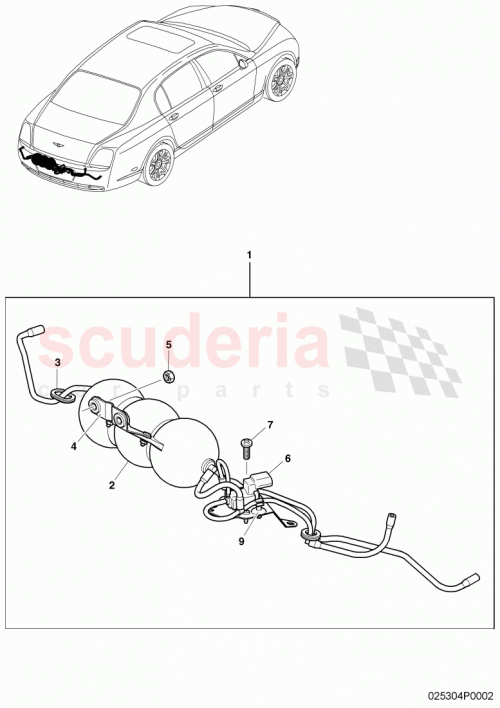 Part Diagram for Bentley 3W5253674C