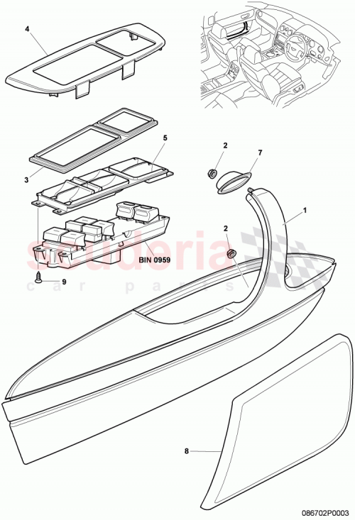 Part Diagram for Bentley 3W0 867 274 C