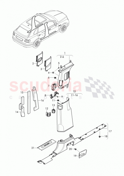 Part Diagram for Bentley 36A 864 371 A