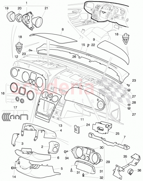 Part Diagram for Bentley 3W2858047AC