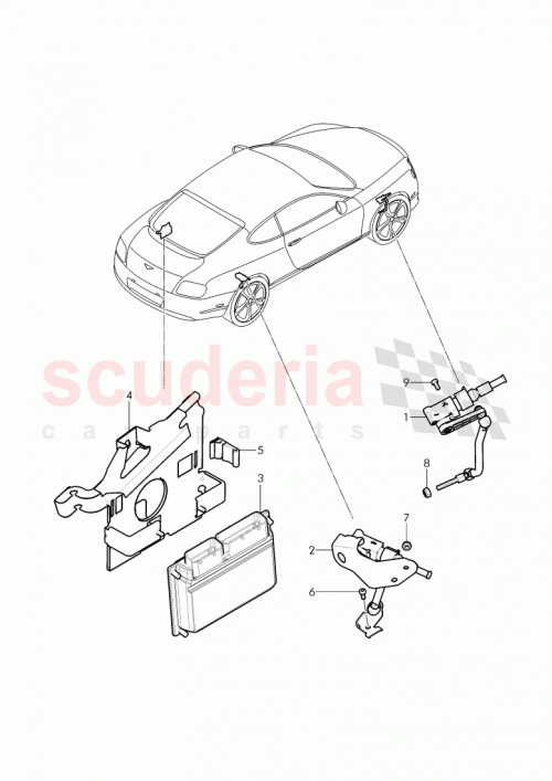 Part Diagram for Bentley 3W3907713J