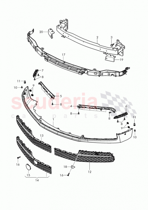 Part Diagram for Bentley 3W3 807 105 J