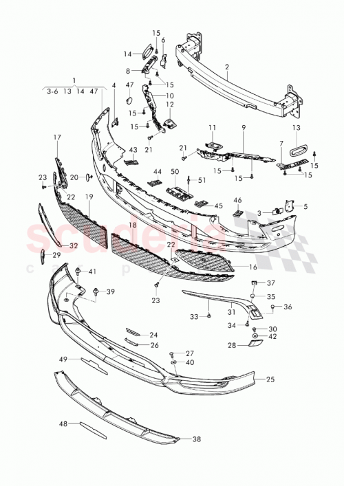 Part Diagram for Bentley 3W3 807 217 BJ
