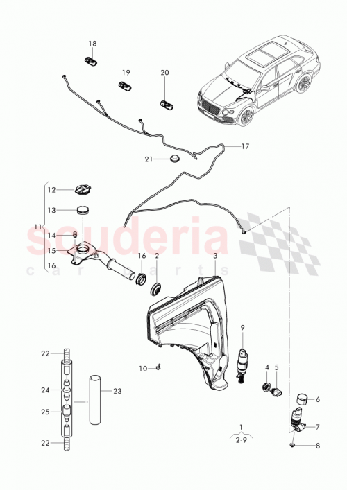 Part Diagram for Bentley 4M0 955 988