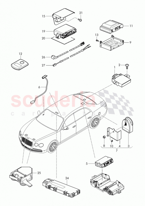 Part Diagram for Bentley 3W1 998 401 B