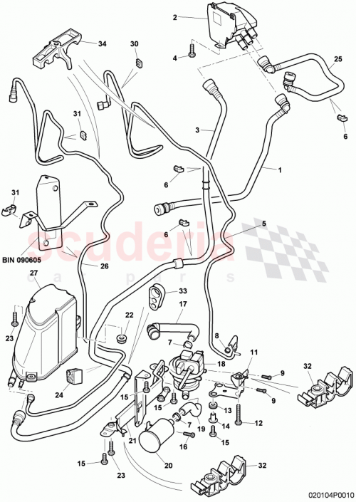 Part Diagram for Bentley 3W0971806