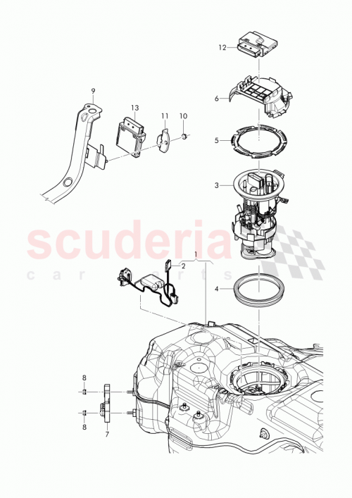 Part Diagram for Bentley 1J0919133B