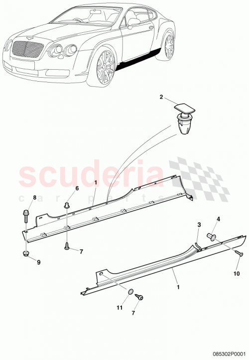 Part Diagram for Bentley N10626901