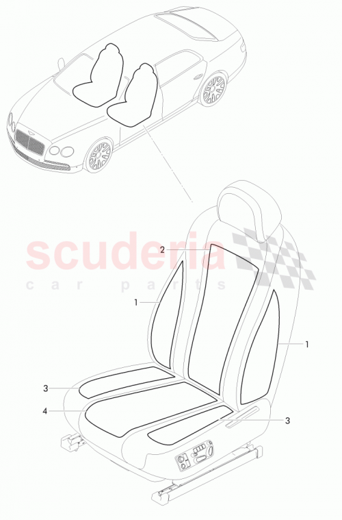 Part Diagram for Bentley 4W0 963 551