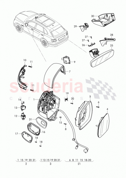 Part Diagram for Bentley 36B 857 086
