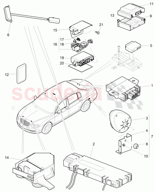 Part Diagram for Bentley 3W0 907 045