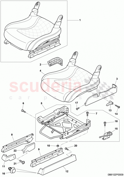 Part Diagram for Bentley 3W8881052